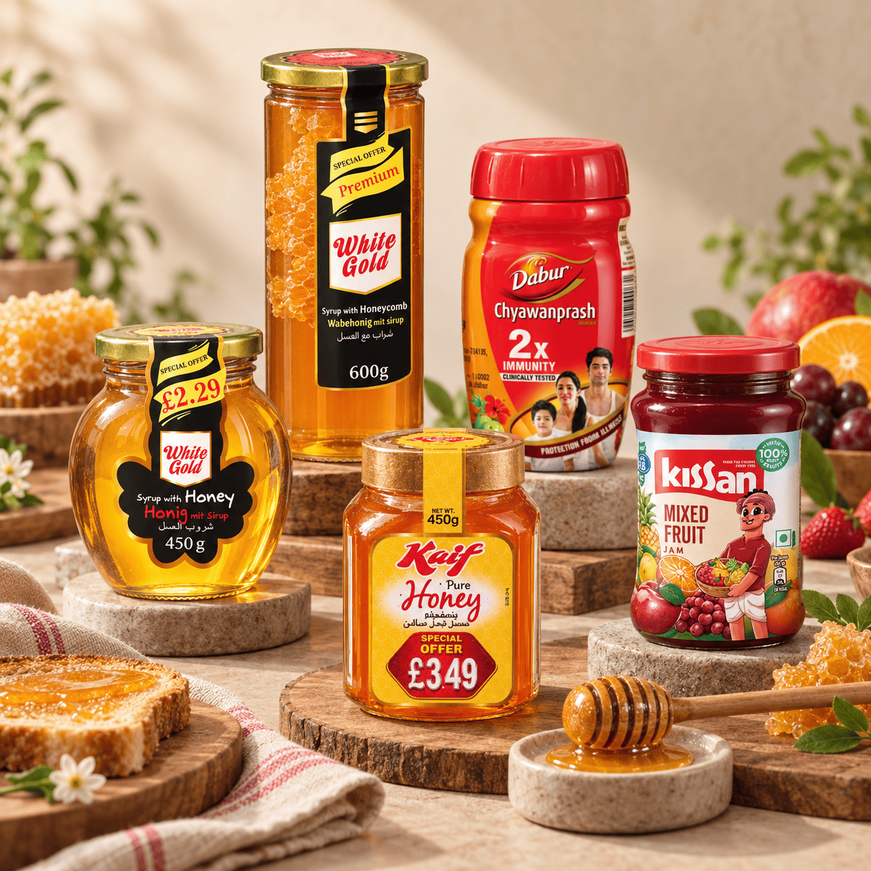 HONEYS, JAMS & SPREADS